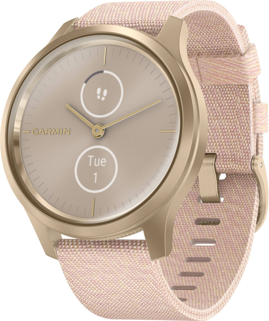 Смарт-часы Garmin vivomove Style Light Gold Aluminum Case with Blush Pink Woven Nylon Band (010-02240-22), 010-02240-22
Смарт-часы Garmin vivomove Style Light Gold Aluminum Case with Blush Pink Woven Nylon Band (010-02240-22), 010-02240-22