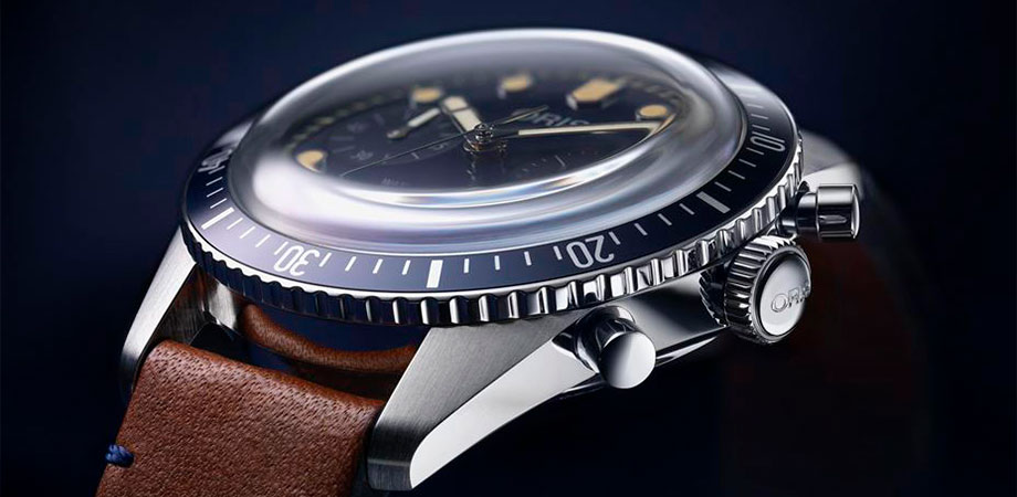 годинник Oris Divers Sixty-Five Chronograph Bucherer Blue Editions