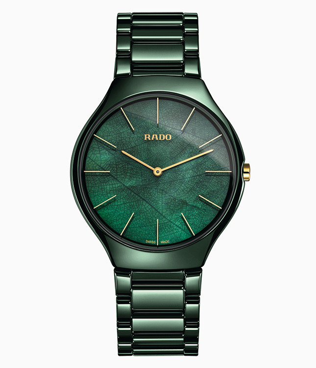 часы Rado True Thinline - зелёный перламутр