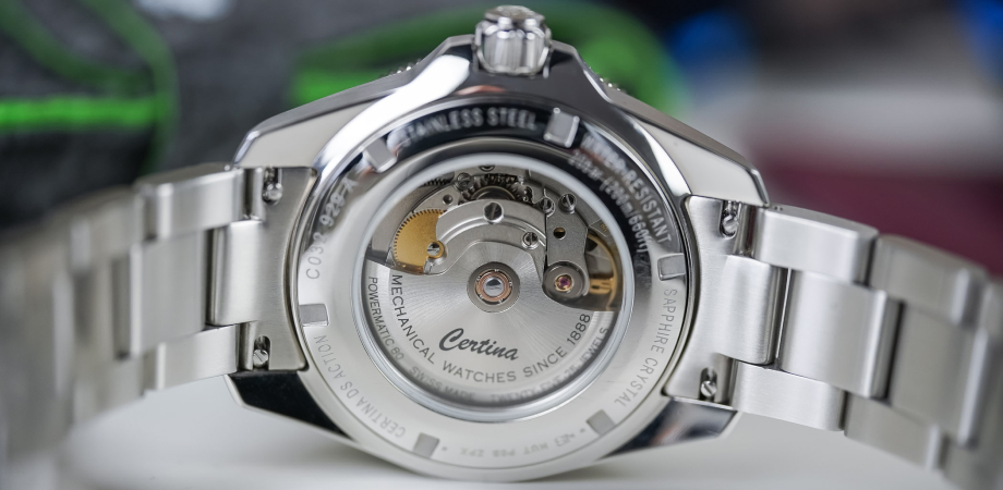 годинник Certina DS Action GMT Powermatic 80 - вид сзаду
