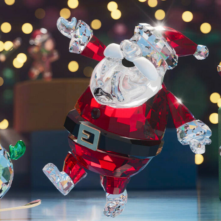 Swarovski クリスタルテディベア&クリスタルサンタクロースセット Сияние праздника — новогодний декор с кристаллами Swarovski|DEKA.ua