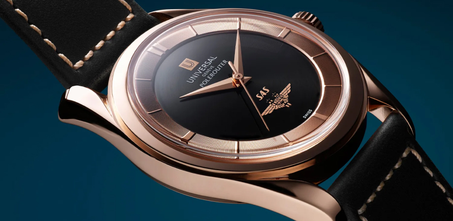 золотые часы universal geneve polerouter