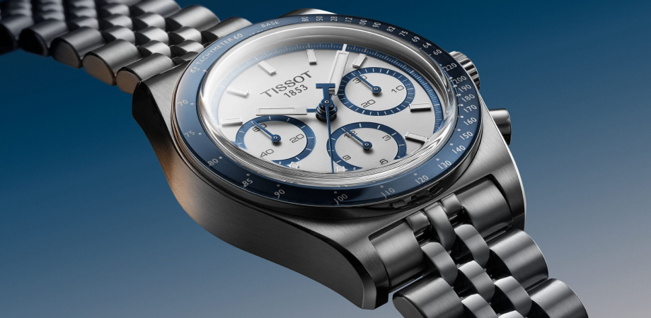 годинник Tissot PR516 Automatic Chronograph з білим циферблатом