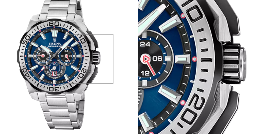 годинники Festina Chrono Bike — вигляд на заводну головку