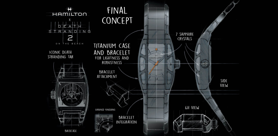 годинник Hamilton American Classic Boulton Death Stranding 2 Limited Edition H13605130 - ескіз