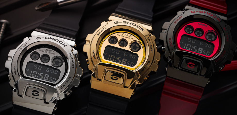 часы G-Shock 6900-Series с металлическим безелем