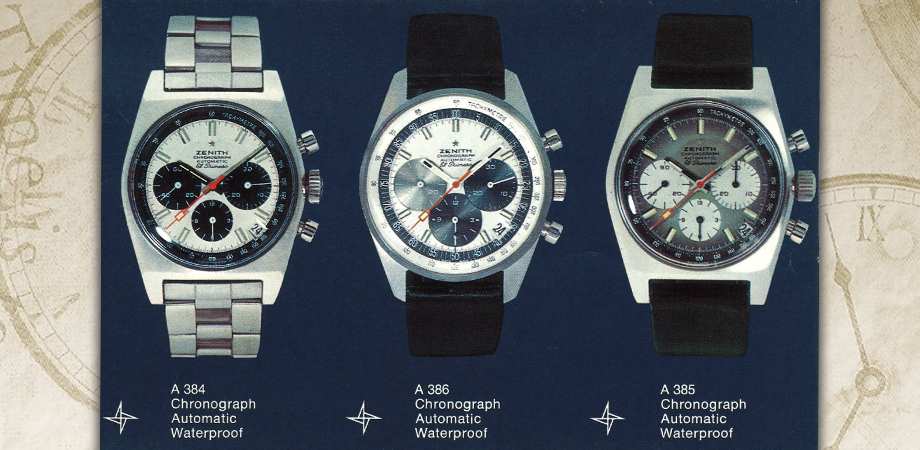 Мужские часы Zenith Chronomaster Revival A385, A384, A386
