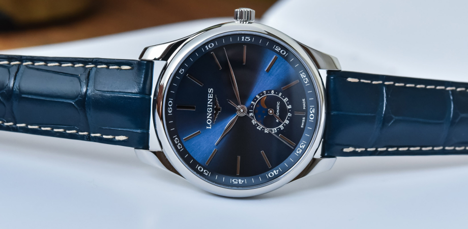 часы Longines Master Collection Moonphase 42mm Blue Dial