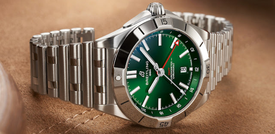 часы Breitling – Chronomat Automatic GMT 40 зеленый циферблат