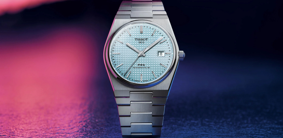 часы Tissot PRX Powermatic 80 Ice Blue Dial