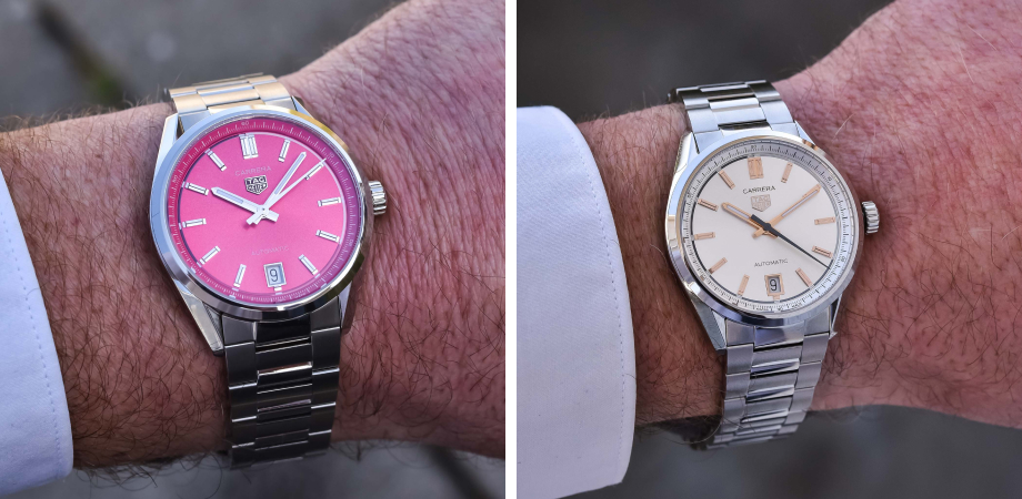 часы TAG Heuer Carrera Date 36 мм на мужской руке