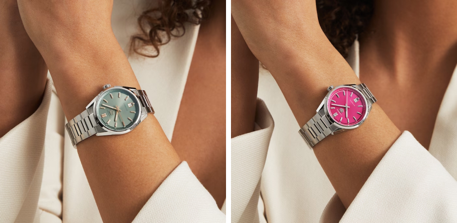 годинник TAG Heuer Carrera Date 36 мм на жіночій руці
