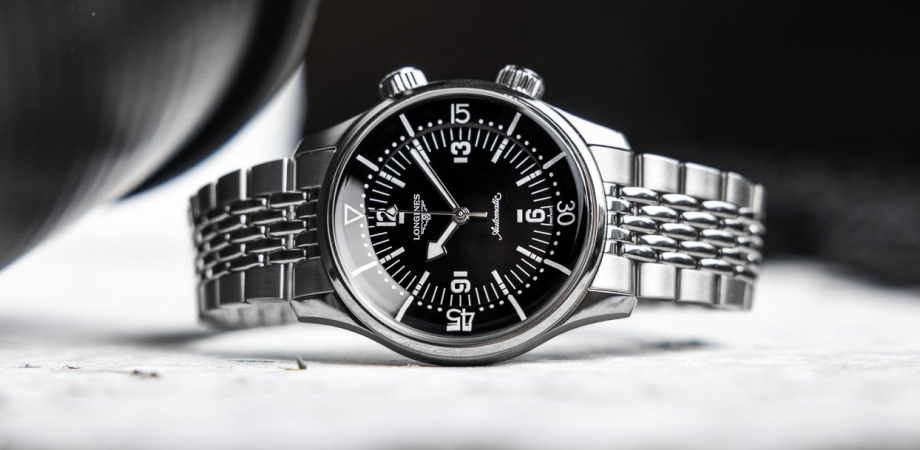 годинник Longines Legend Diver 2023 - чорна модель на браслеті