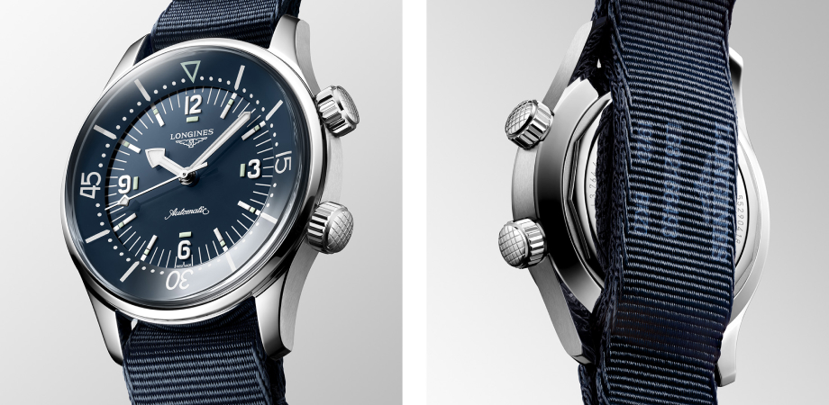 годинник Longines Legend Diver 2023 - синя модель на ремені НАТО