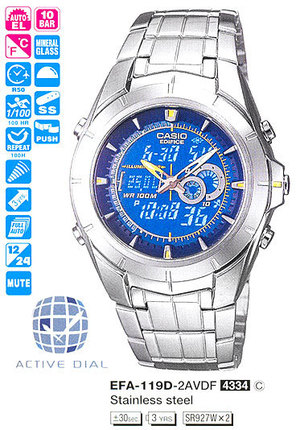 Часы CASIO EFA-119D-2AVEF