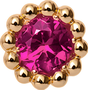 Шарм CC rings - pink ruby flower 650-G07Pink
