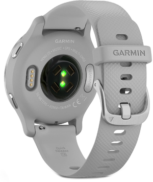 Смарт-годинник Garmin Venu 2S Silver Stainless Steel Bezel with Mist Gray Case and Silicone Band (010-02429-12)