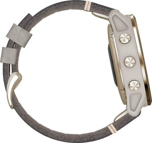 Смарт-часы Garmin fenix 6S Pro Sapphire Light Gold with Shale Grey Leather Band (010-02159-40)