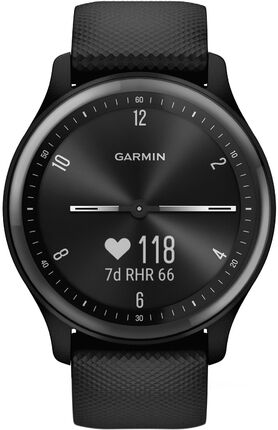 Смарт-годинник Garmin vivomove Sport Black Case and Silicone Band with Slate Accents (010-02566-00)