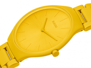 Часы Rado True Round Thinline Les Couleurs Le Corbusier Sunshine yellow 4320W 01.420.6093.3.063 R27093632