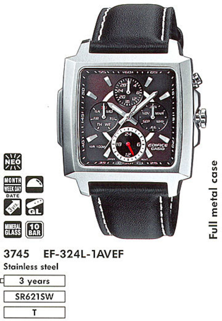 えみ Часы Casio EDIFICE Classic EF-324L-1AVEF купить в интернет