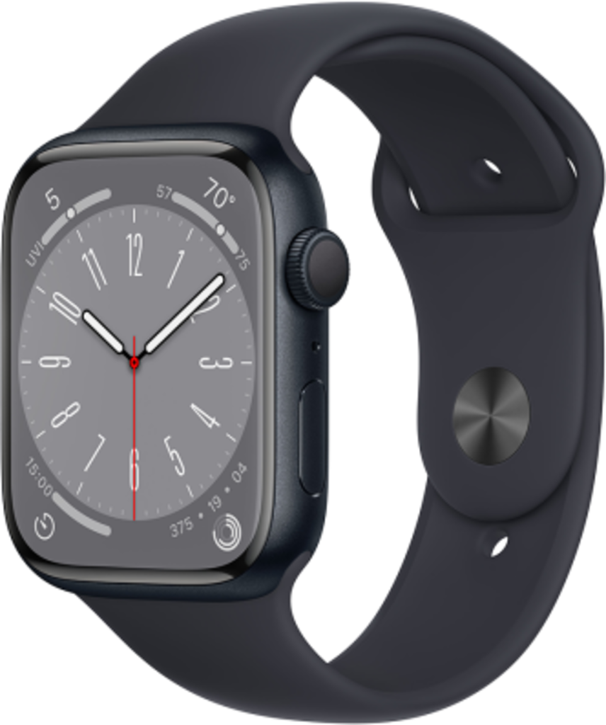 

Смарт-часы Apple Watch Series 8 GPS 45mm Midnight Aluminium Case with Midnight Sport Band (MNP13UL/A), MNP13UL/A